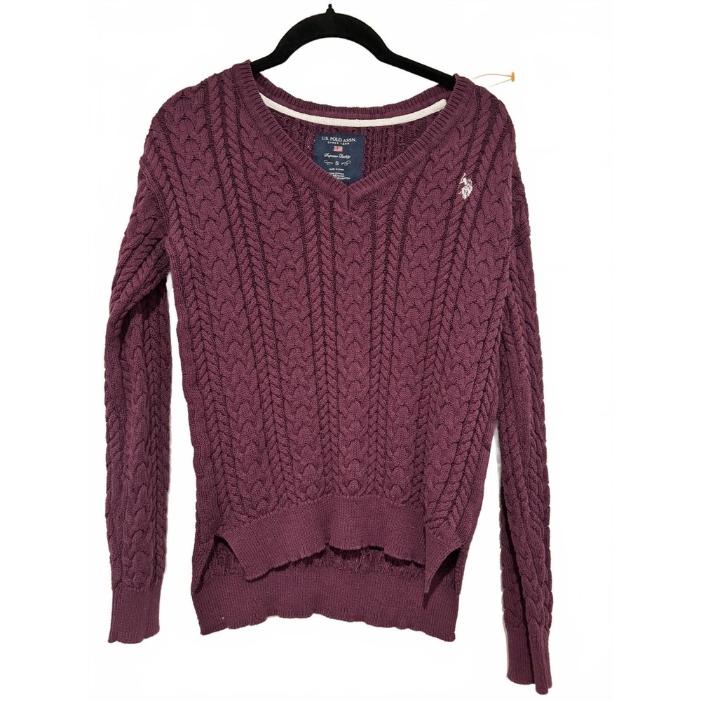 Women's sz S vintage US Polo Assn cable knit sweater #1290